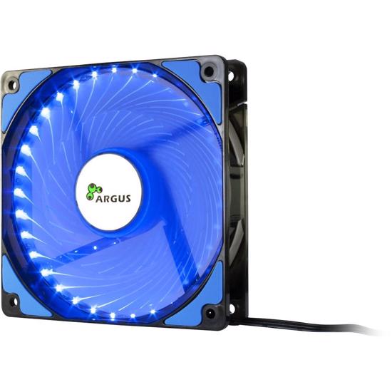 Picture of InterTech Fan Argus L-12025 BL, 120mm LED, Blue