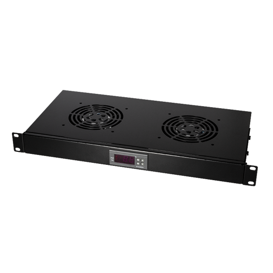 Picture of Logilink ventilator panel sa 2 ventilatora i termostatom, 1U, 465 x 220, crni