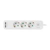 Picture of Logilink produžni kabl 3 mesta, 2 USB, prekidač, 1.5m, beli