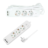 Picture of Logilink produžni kabl 3 mesta, 2 USB, prekidač, 1.5m, beli