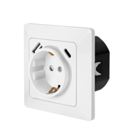 Picture of Logilink uzidna utičnica šuko, 1 USB-A, 1 USB-C