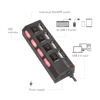 Picture of Logilink USB 2.0 HUB, 4-port, On/Off, crni sa napajanjem