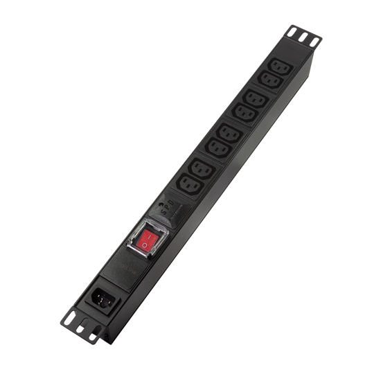 Picture of Logilink PDU 8 x C13, prekidač i prenaponska zaštita, bez napojnog kabla