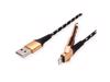 Picture of Secomp Roline GOLD Lightning to USB Cable for iPhone, iPod, iPad, with Smartphone support function, 1 m