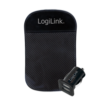 Picture of Logilink USB 2-Port punjač za auto, plus pogloga protiv klizanja, crna