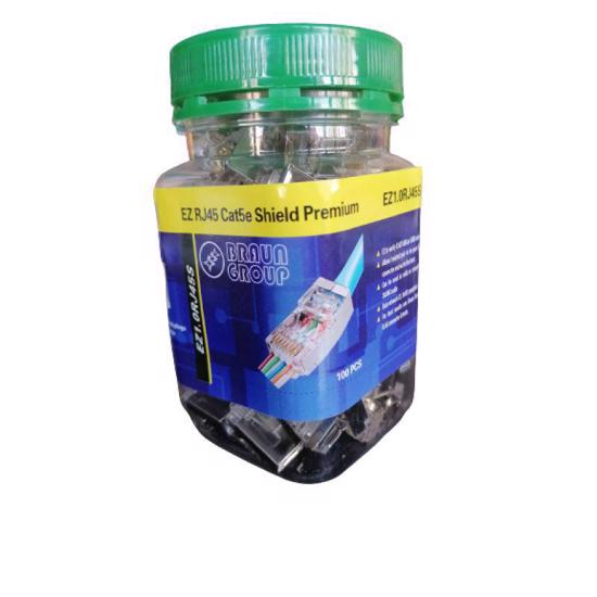 Picture of Konektori pass through, FTP Shield, RJ45, cat5E  - pakovanje 100kom