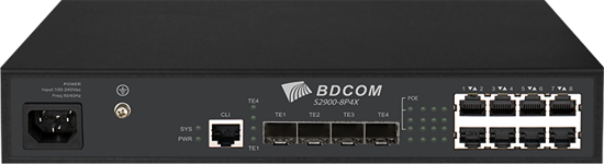 Picture of BDCOM switch S2900-8P4X , gigabit, Poe, 8xPoE, 4x10G