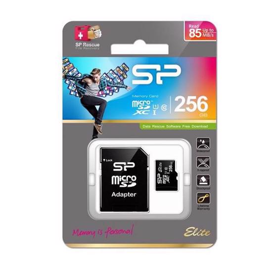 Picture of Silicon Power 256GB MICRO SDXC UHS-I U1 CLASSA10 SR104+ADAPTER