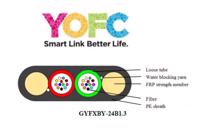 Picture of YOFC Optički kabl 24FO 2km outdoor FTTx, Flat Drop, G652D, FRP, HDPE, loose tube
