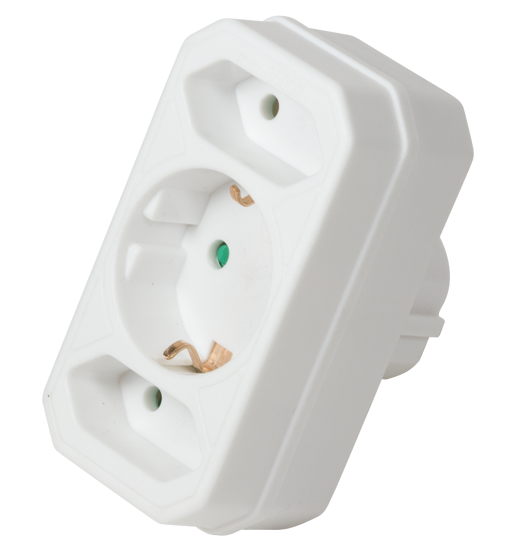 Picture of Logilink šuko adapter - lopov  2x CEE 7/16 + 1x CEE 7/3